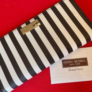 Henri Bendel Centennial Stripe Slim Wallet
